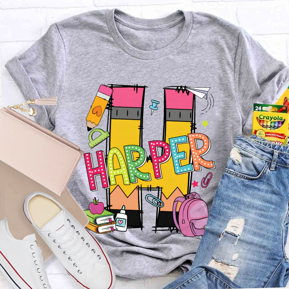 Personalized Name H Is For Harper T-shirt
