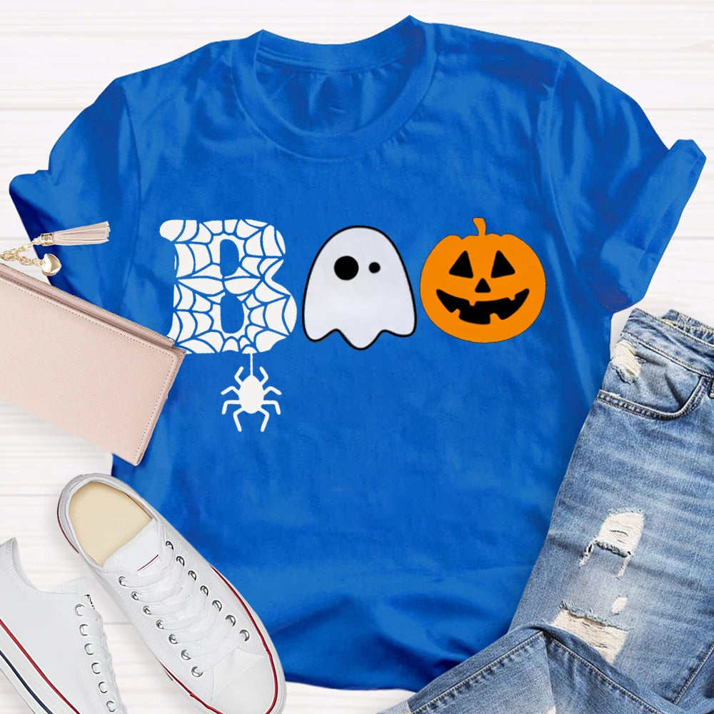 Cute Ghosts And Pumpkins Boo Halloween T-shirt