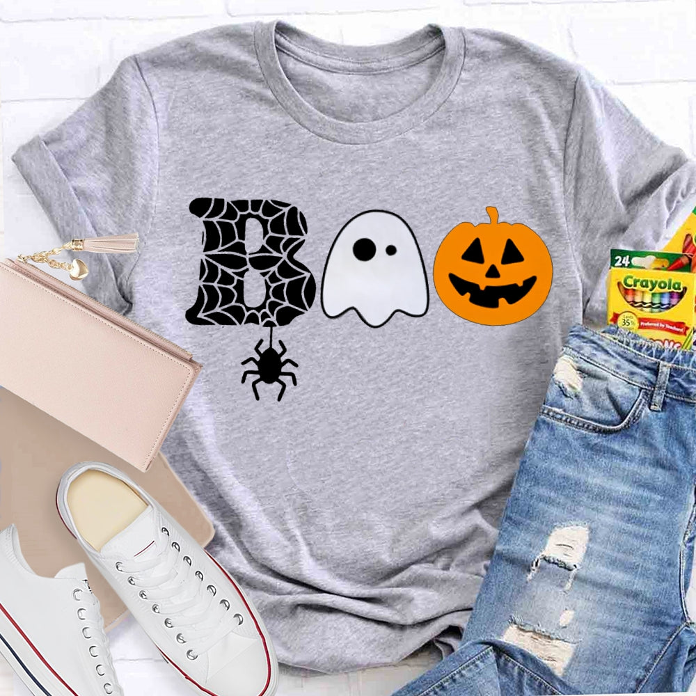 Cute Ghosts And Pumpkins Boo Halloween T-shirt