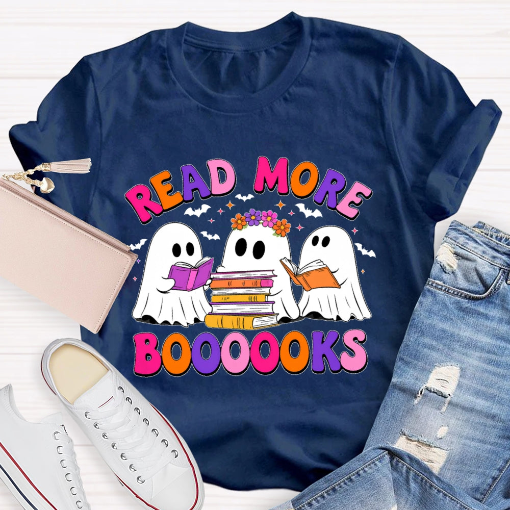 Read More Books Halloween Colored Letters T-shirt