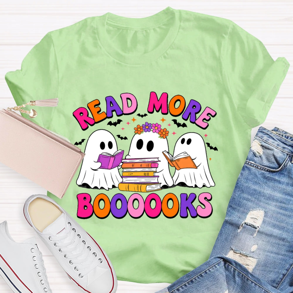 Read More Books Halloween Colored Letters T-shirt