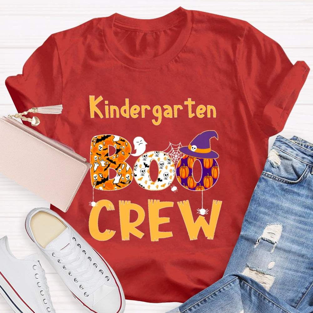 Personalized Grade Kindergarten Crew  Halloween T-shirt