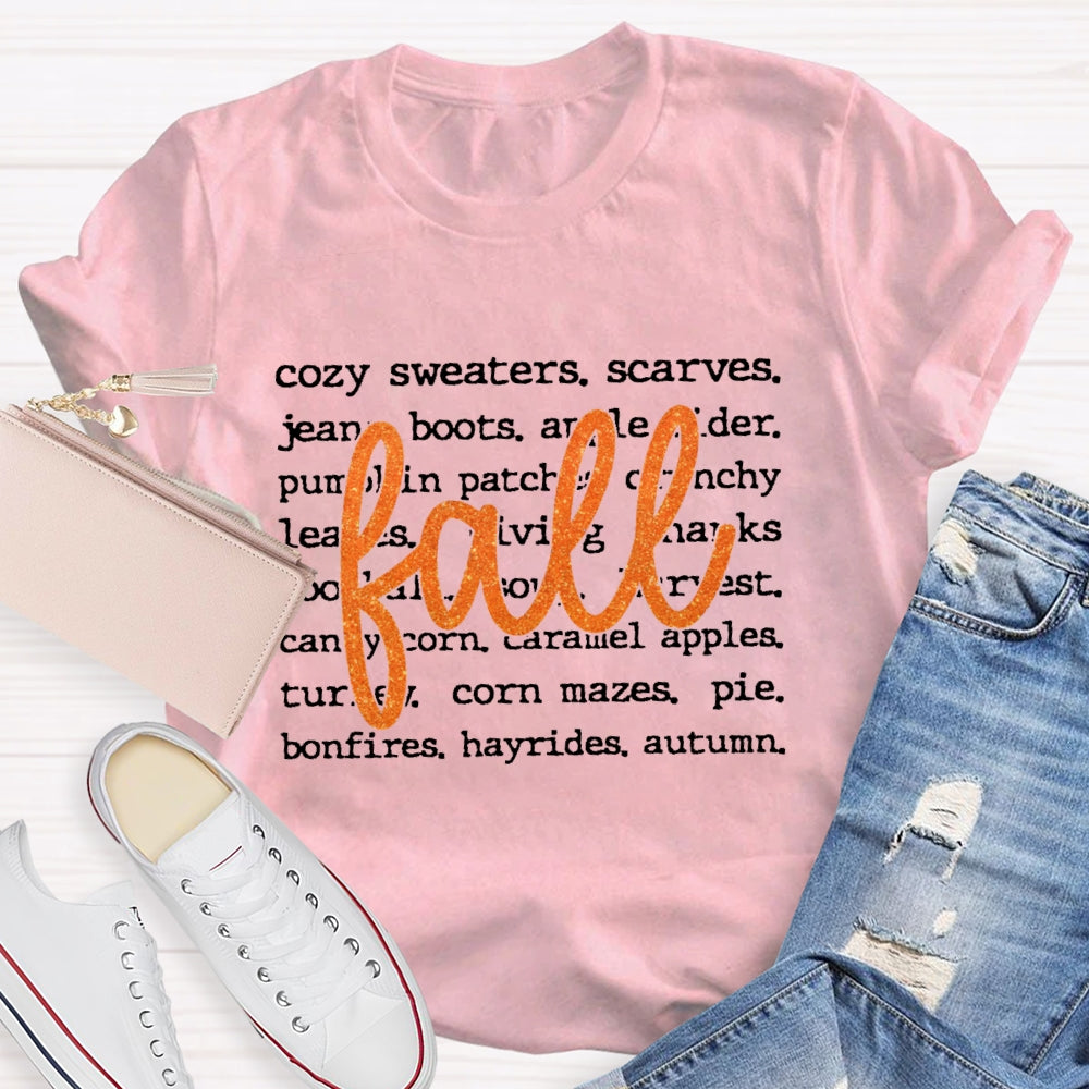 Fall Letters Funny T-shirt