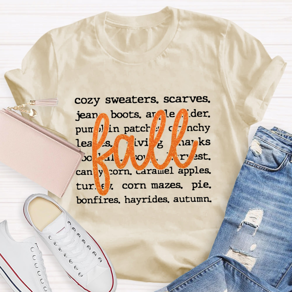 Fall Letters Funny T-shirt
