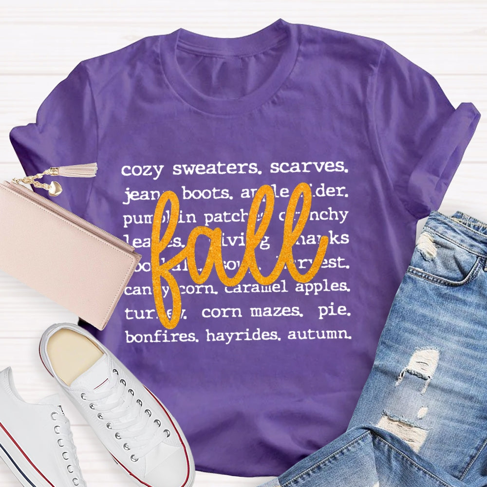 Fall Letters Funny T-shirt