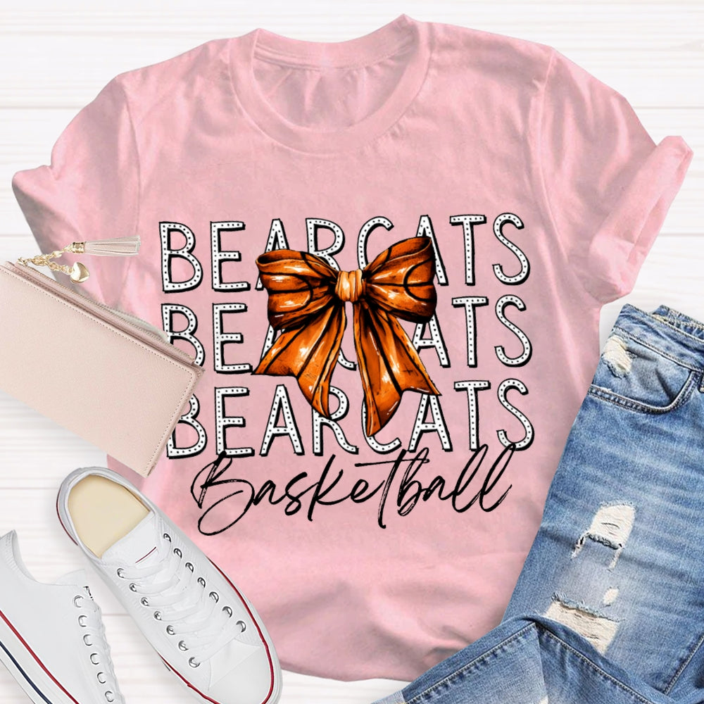 Personalized School Mascot Bearcats Basketball Team Spirit T-shirt