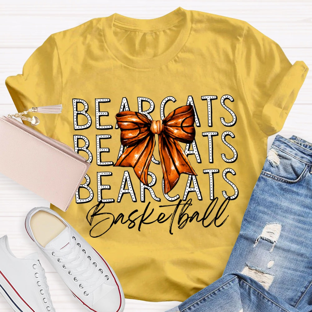 Personalized School Mascot Bearcats Basketball Team Spirit T-shirt