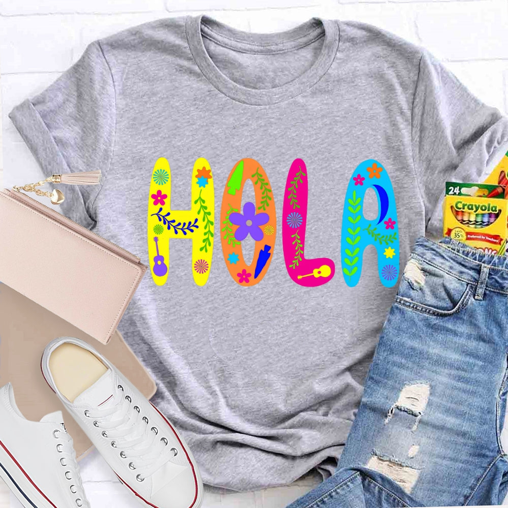 Vintage Floral Hola T-Shirt