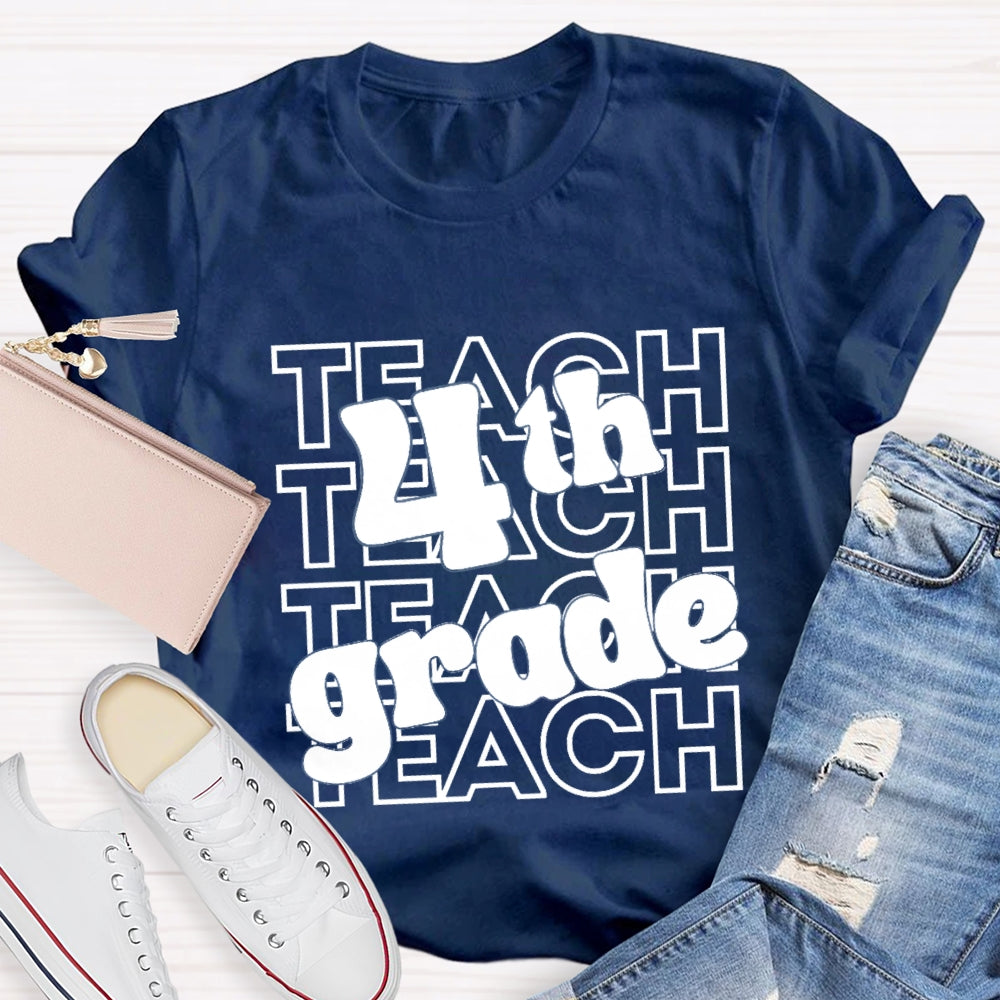 Personalized Grade Teach 4th Grade T-Shirt