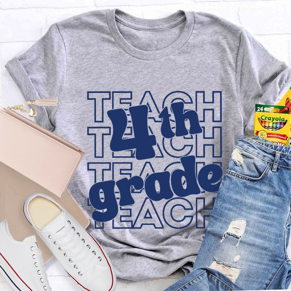 Personalized Grade Teach 4th Grade T-Shirt