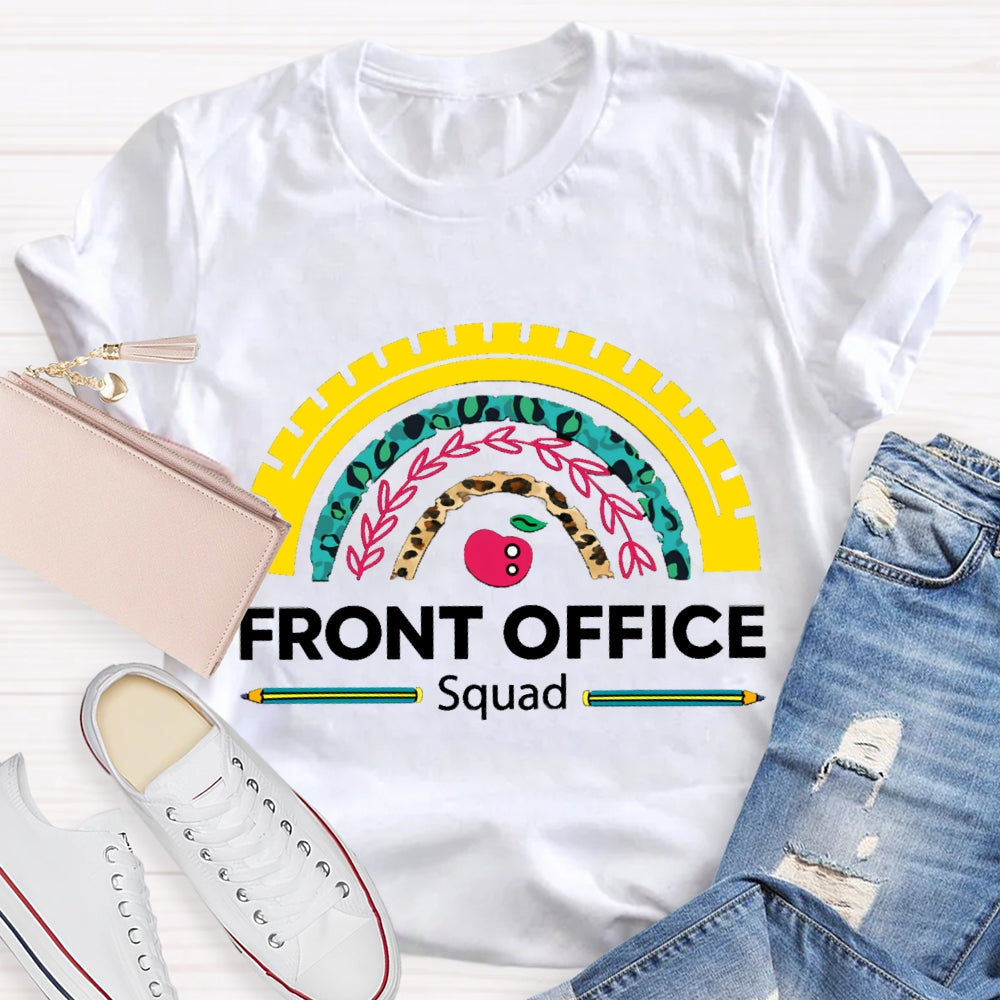 Front Office Squad Color Curves And Apples T-shirt