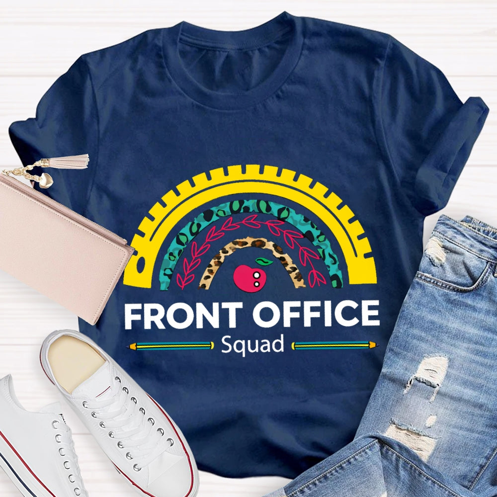 Front Office Squad Color Curves And Apples T-shirt