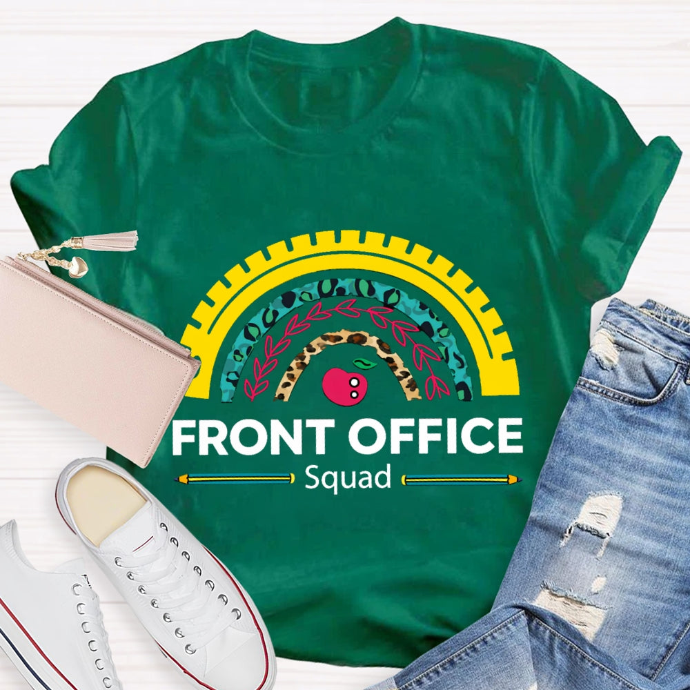 Front Office Squad Color Curves And Apples T-shirt