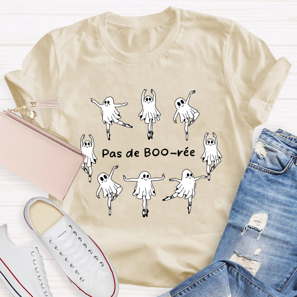 Pas De BOO-rée Funny Ballet Ghosts Halloween Dance T-shirt