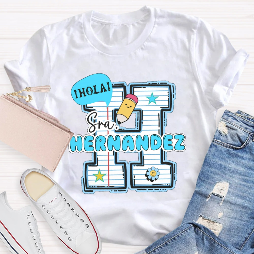 Personalized Name Hola Funny T-shirt