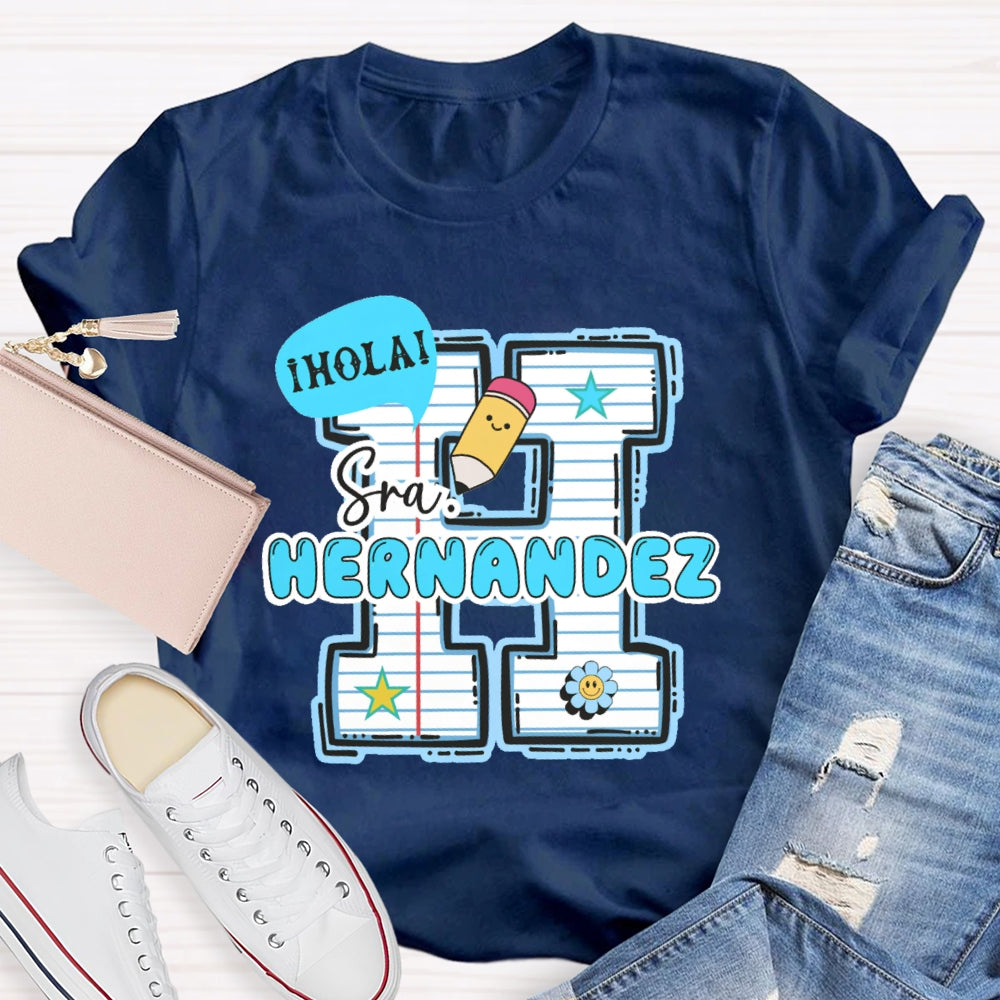Personalized Name Hola Funny T-shirt