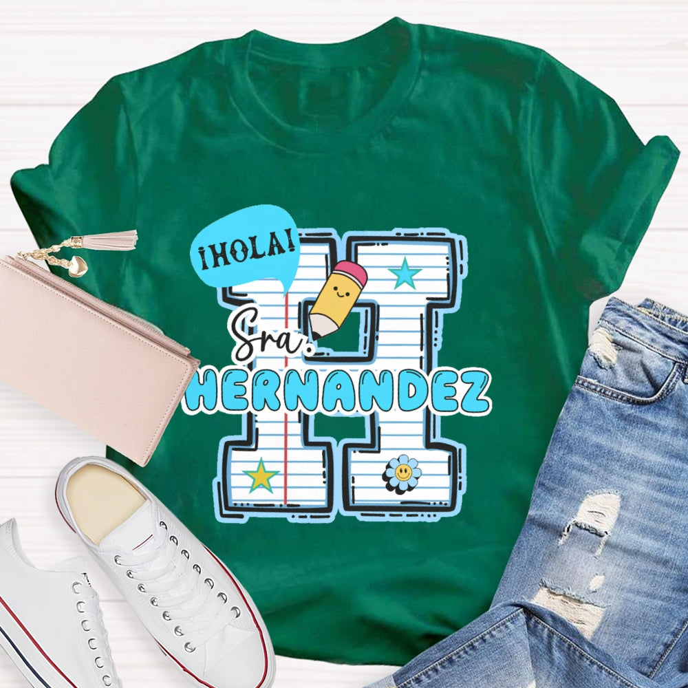 Personalized Name  Hola Funny T-shirt