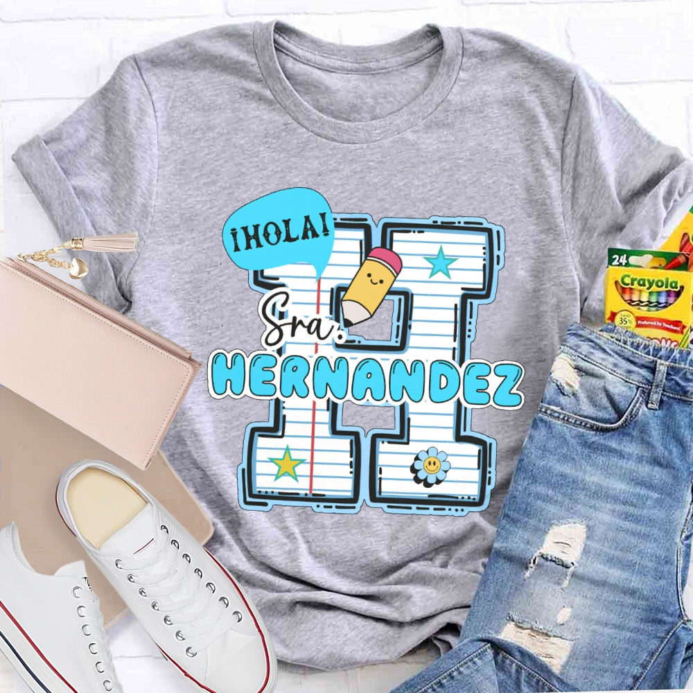 Personalized Name Hola Funny T-shirt