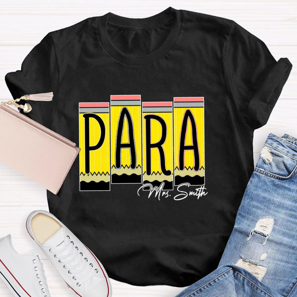 Personalized Name Para Funny Letters T-shirt
