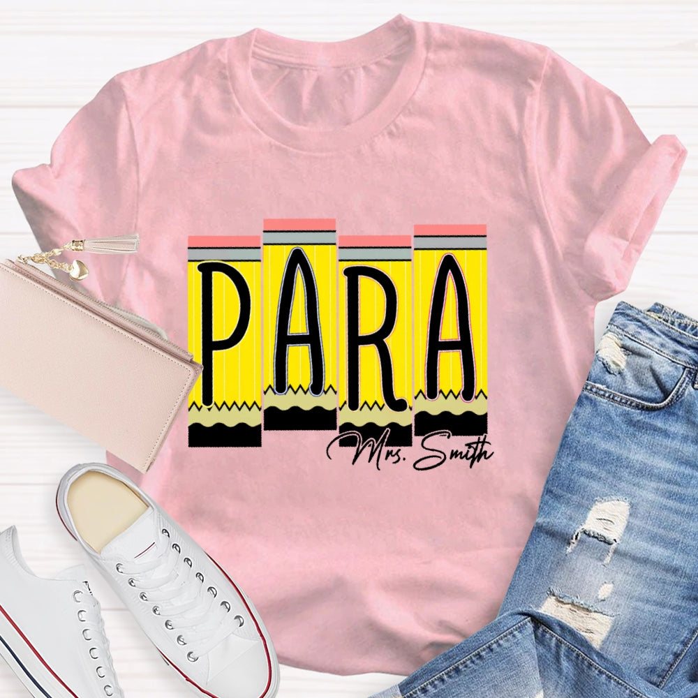 Personalized Name Para Funny Letters T-shirt
