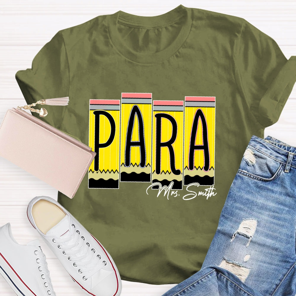 Personalized Name Para Funny Letters T-shirt