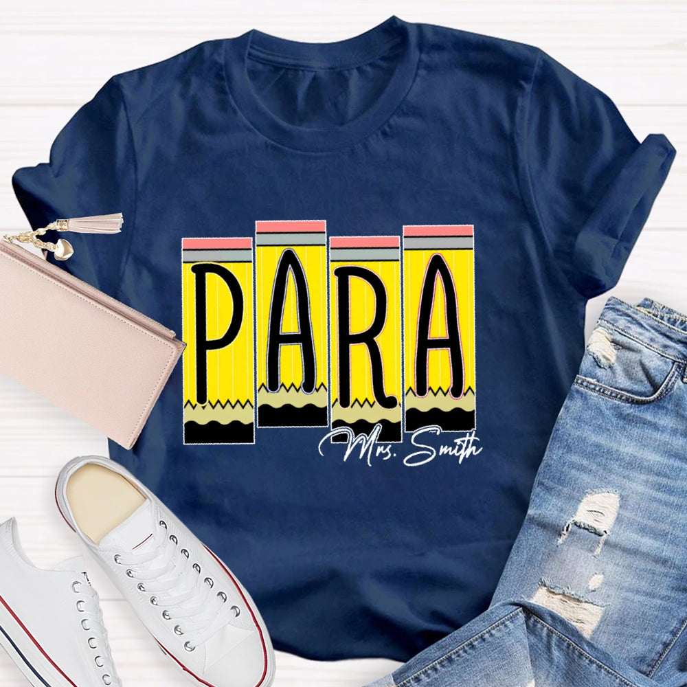 Personalized Name Para Funny Letters T-shirt