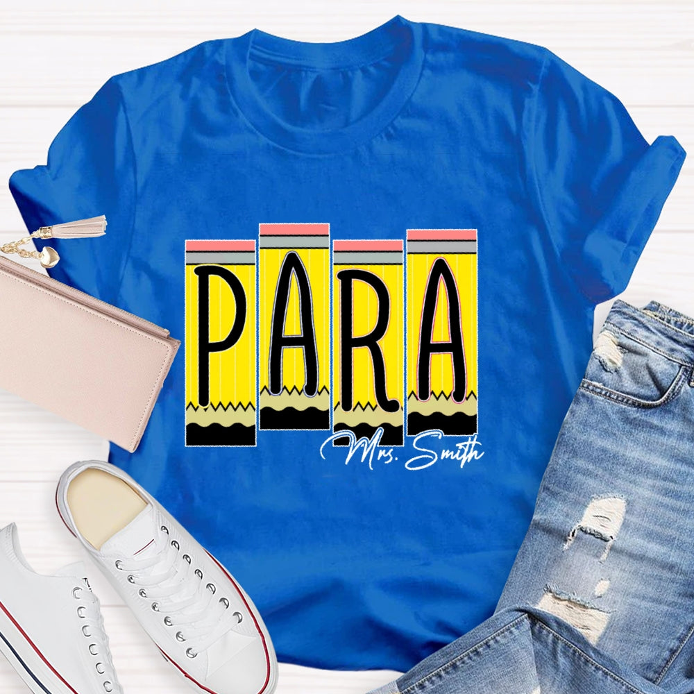 Personalized Name Para Funny Letters T-shirt