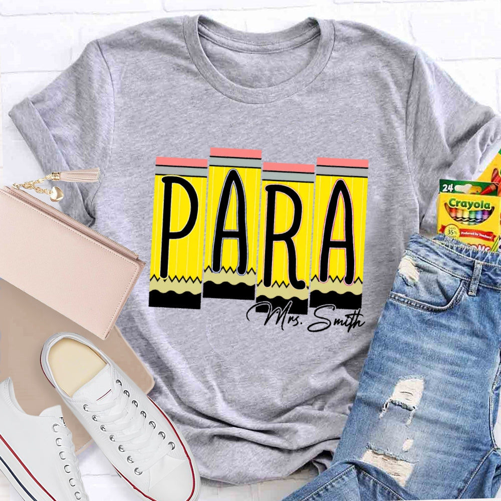 Personalized Name Para Funny Letters T-shirt