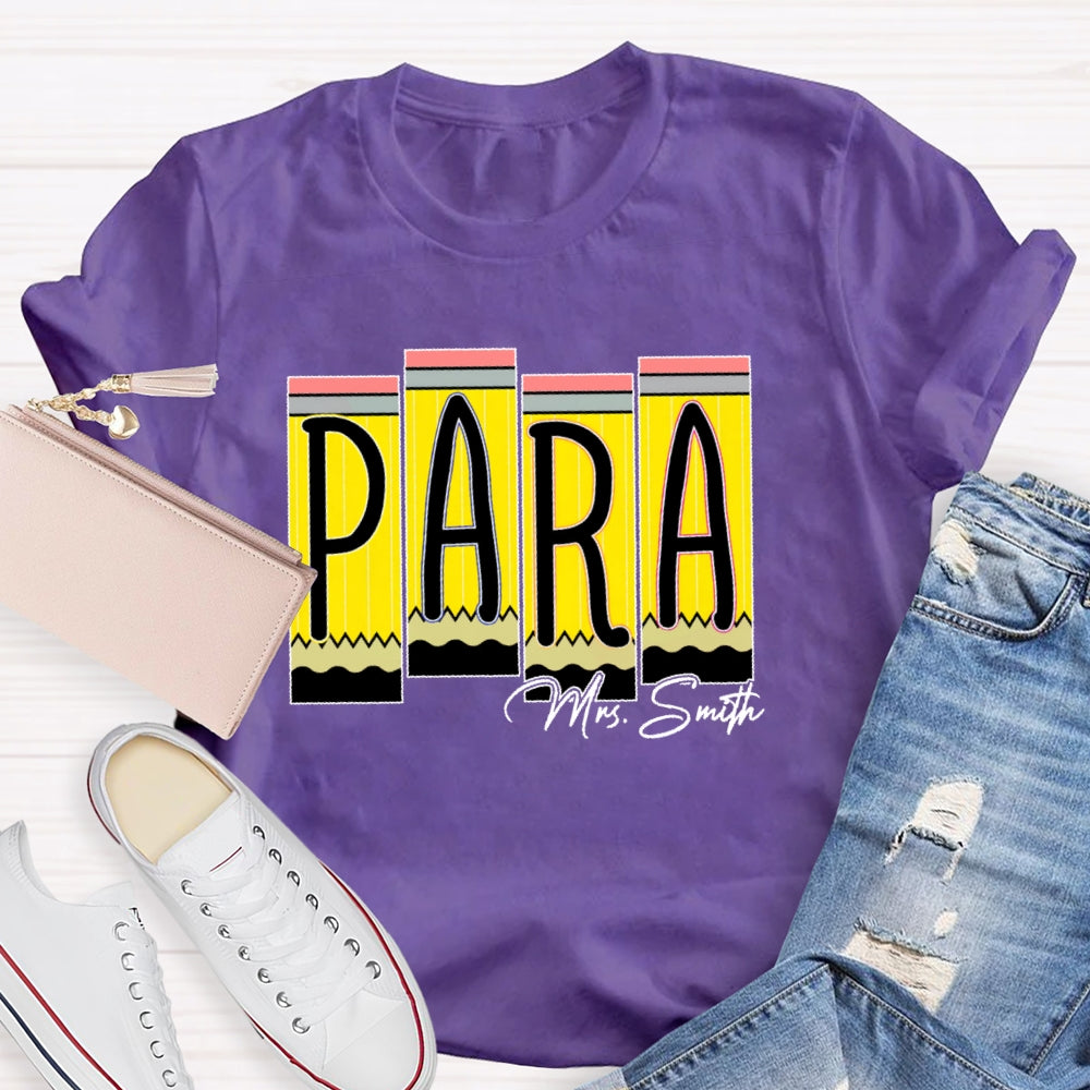Personalized Name Para Funny Letters T-shirt