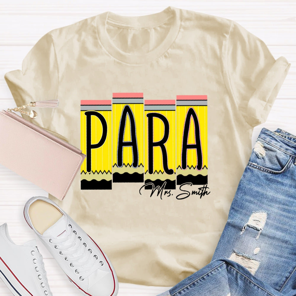 Personalized Name Para Funny Letters T-shirt