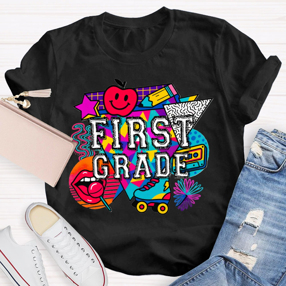 Personalized Grade First Grade Sexy Red Lips And Apple T-shirt