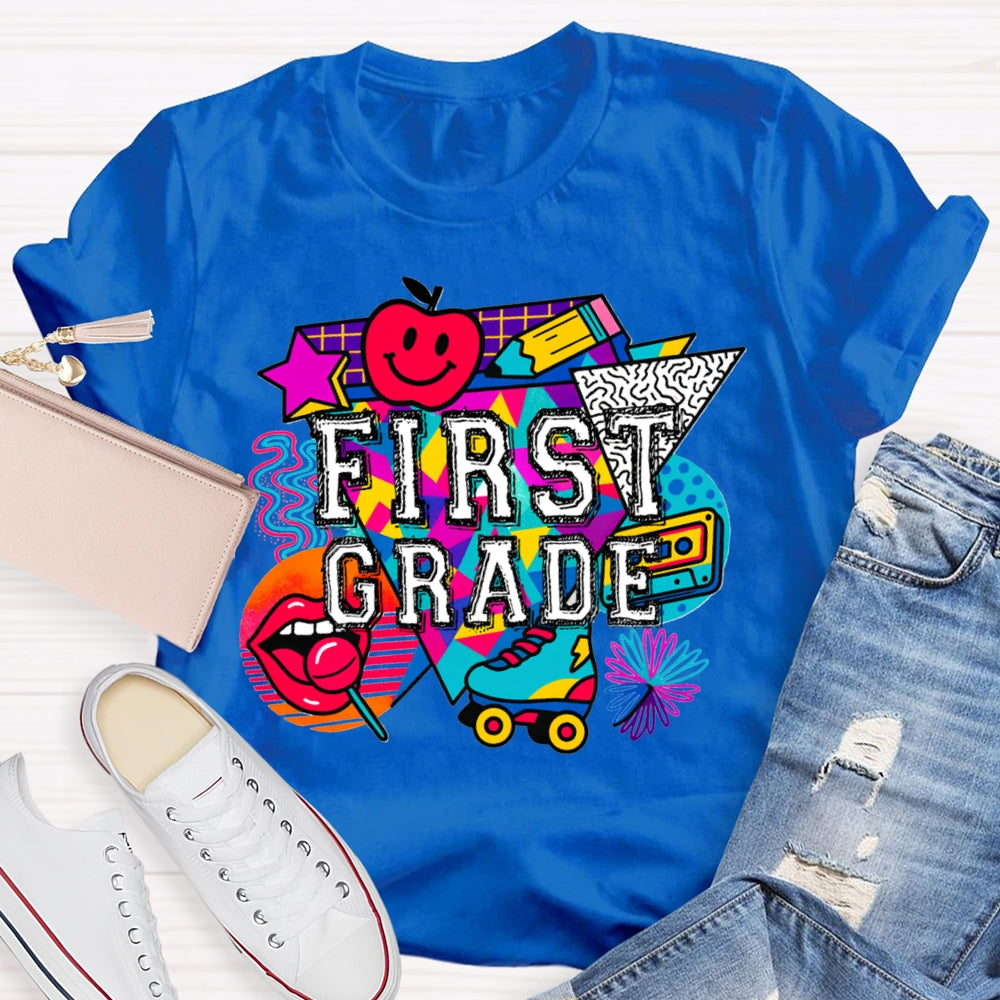 Personalized Grade First Grade Sexy Red Lips And Apple T-shirt