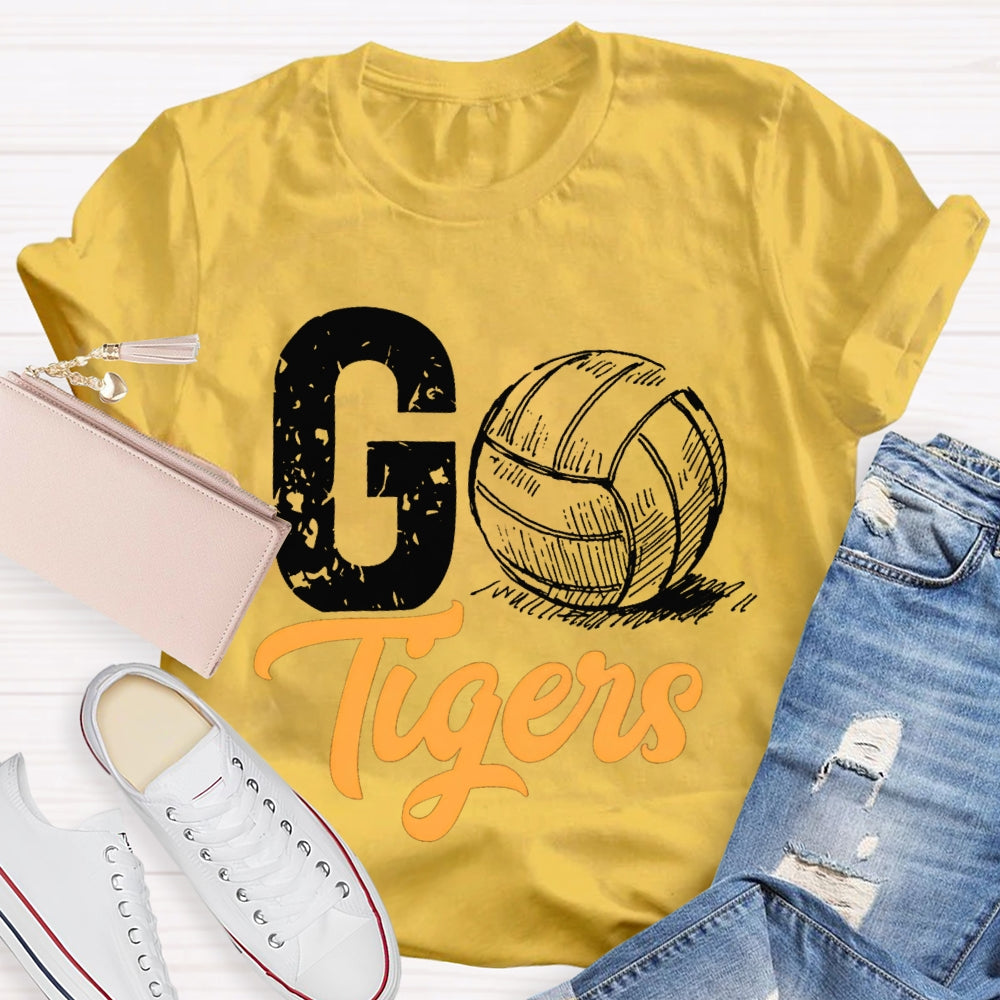 Personalized Mascot Go Tigers Football Match T-shirt
