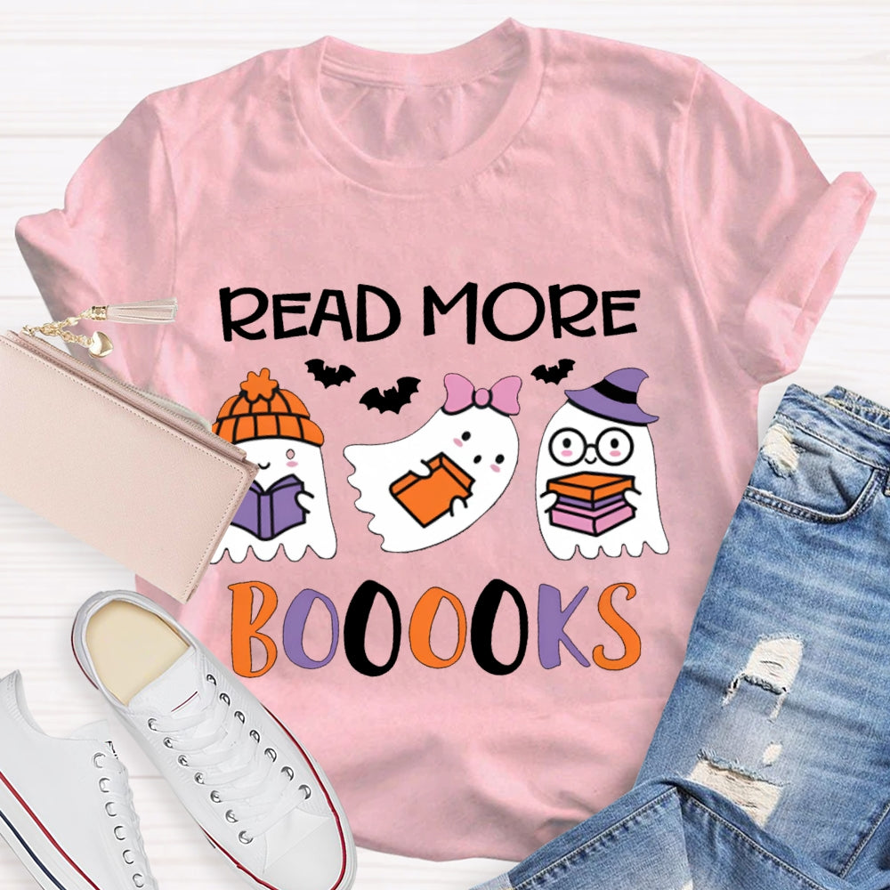 Read More Books Three Little Ghosts Reading Books Halloween T-shirt