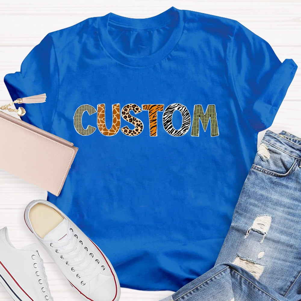 Personalized Custom Leopard Print T-shirt