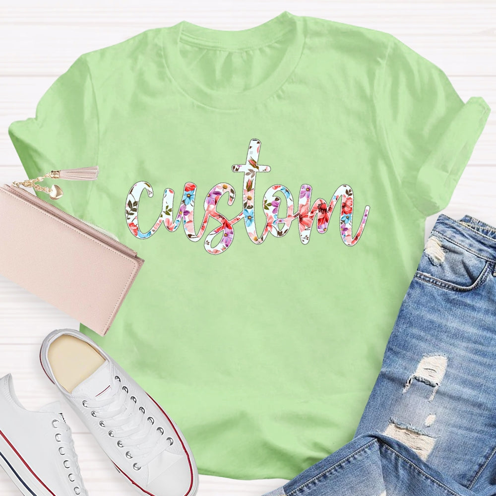 Personalized Custom Floral T-shirt