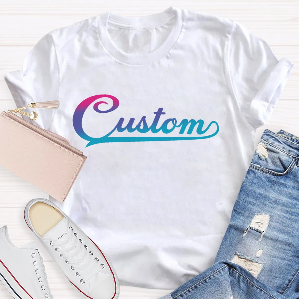 Personalized Custom Gradient Letters T-shirt