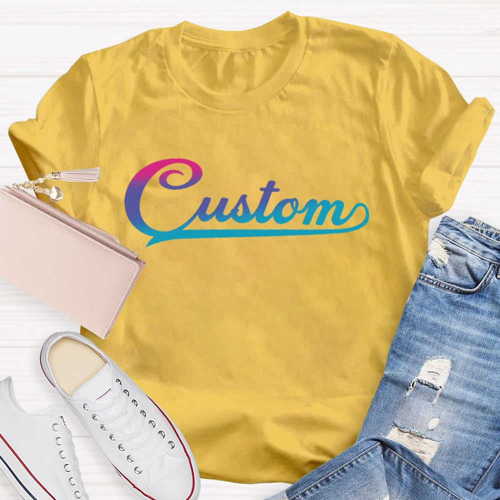 Personalized  Custom Gradient Letters T-shirt