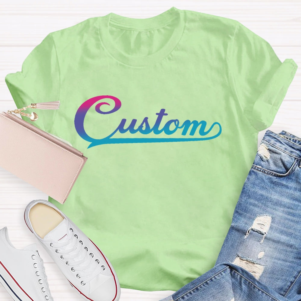 Personalized Custom Gradient Letters T-shirt