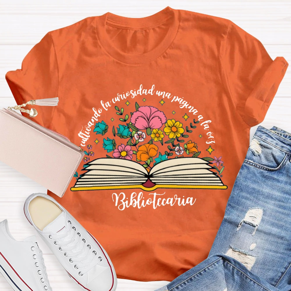 La Curiosidad De Los Ninos Es Infinita Bilingual Teacher T-shirt