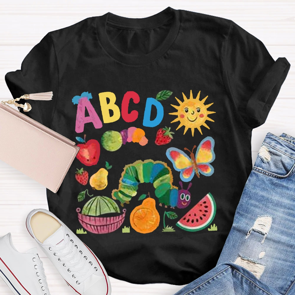 ABCD Cute Hungry Caterpillar Transformation T-Shirt