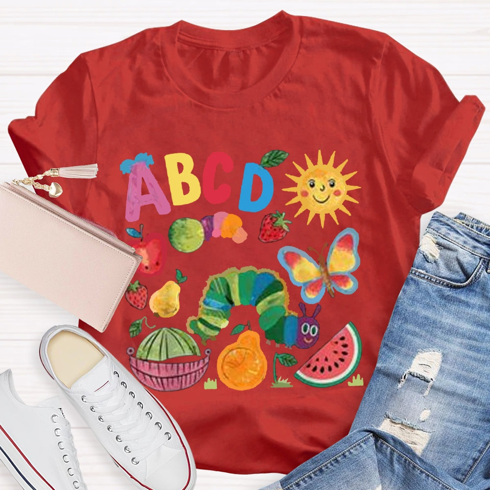 ABCD Cute Hungry Caterpillar Transformation T-Shirt