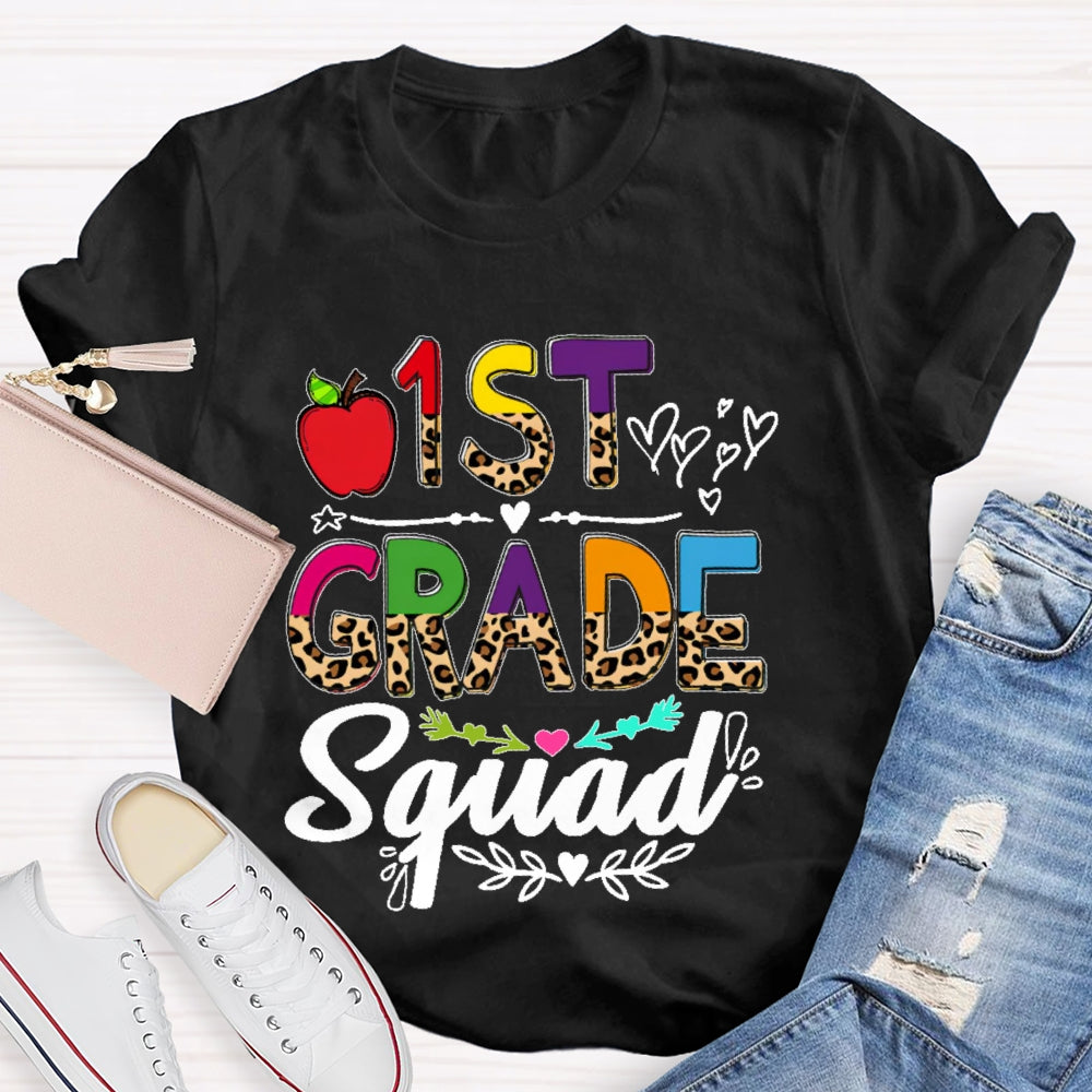 Personalized Grade 1st Grade Squad Back To School Team First Grade Funny T-shirt
