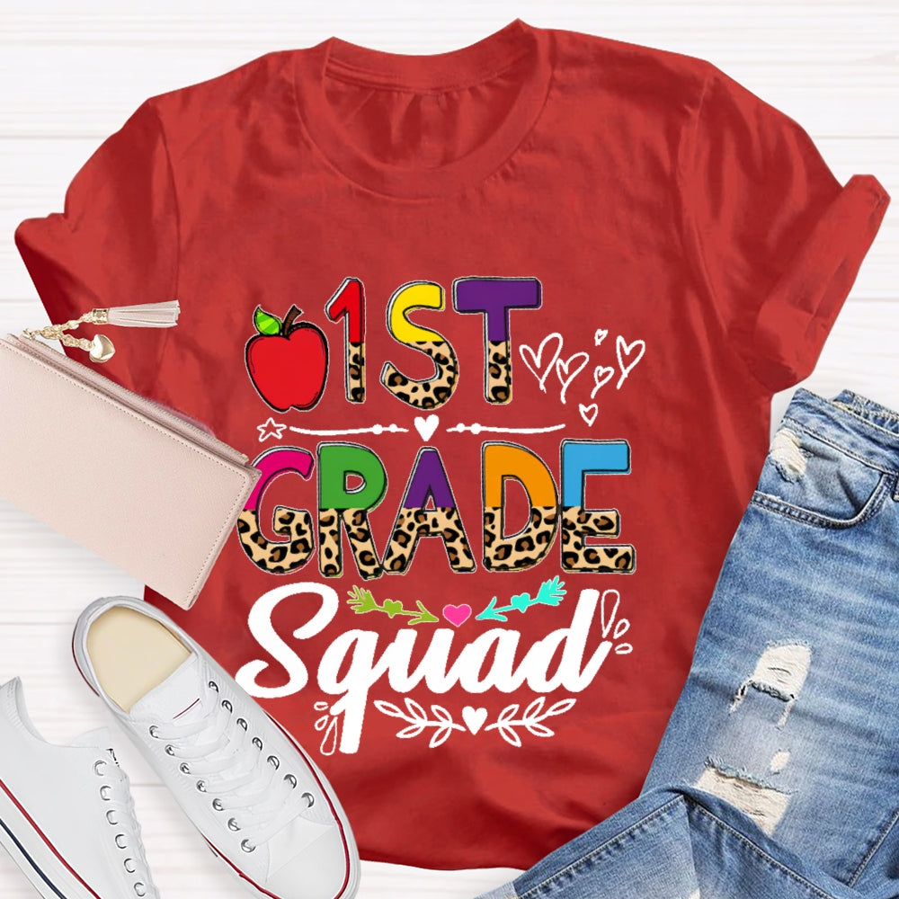 Personalized Grade 1st Grade Squad Back To School Team First Grade Funny T-shirt