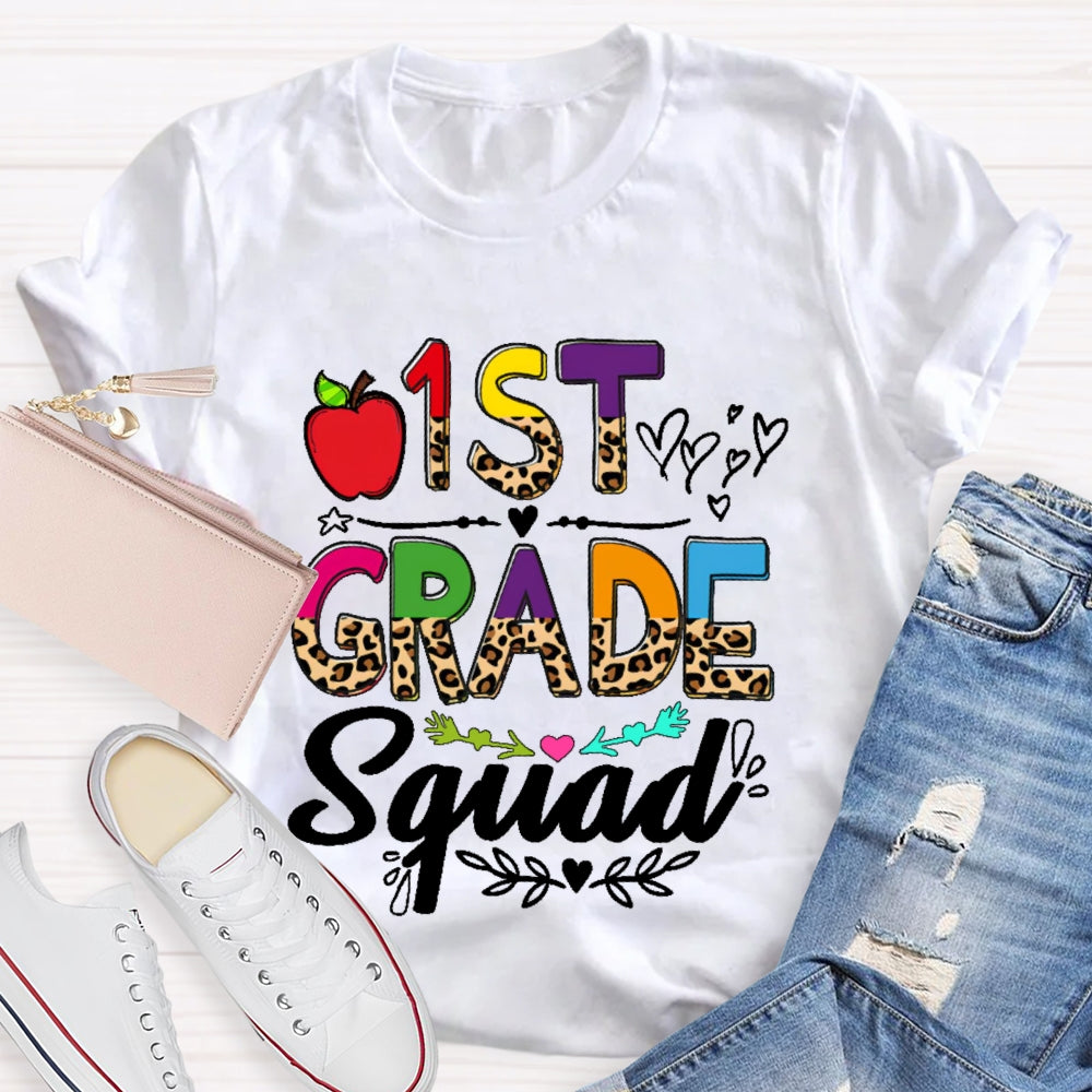 Personalized Grade 1st Grade Squad Back To School Team First Grade Funny T-shirt