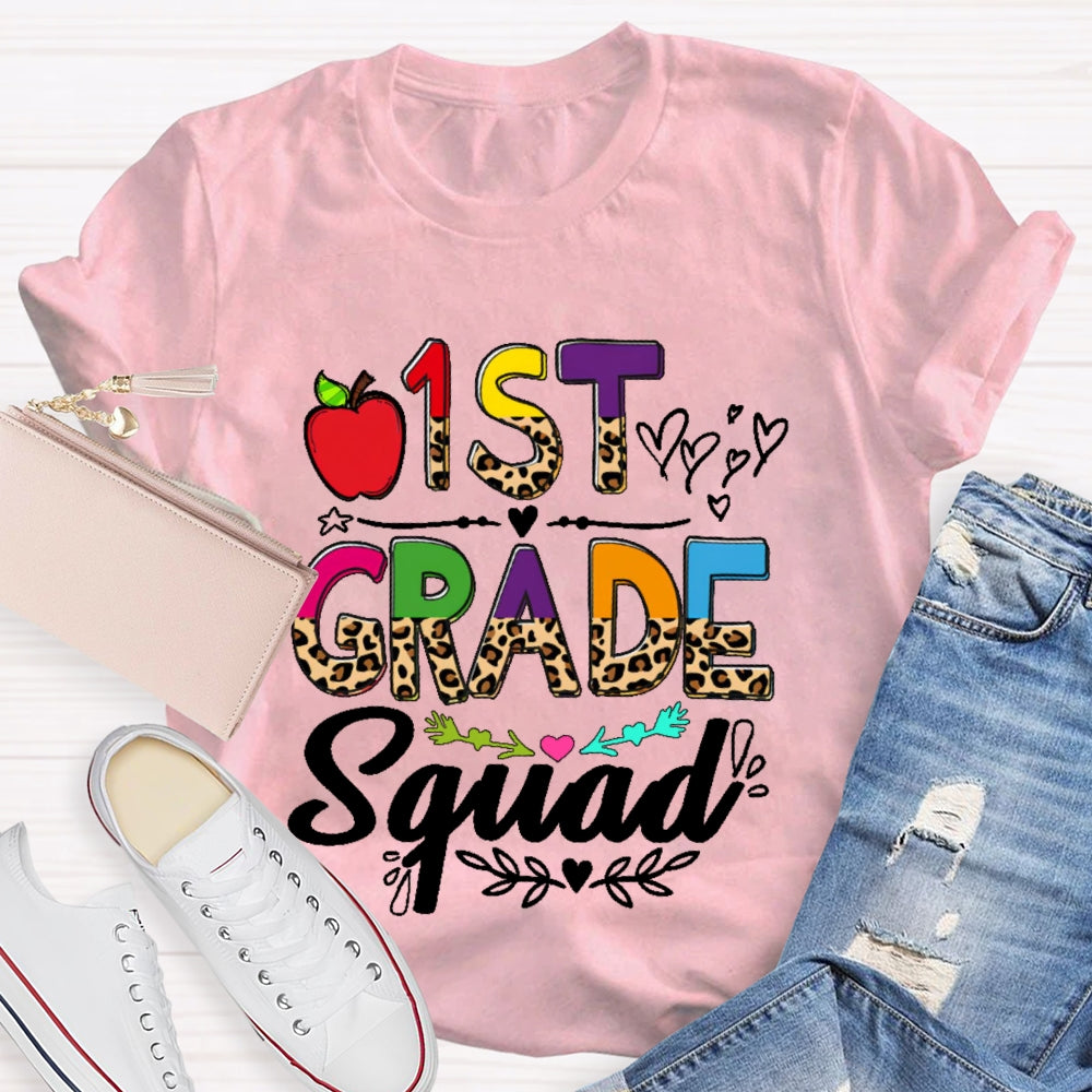 Personalized Grade 1st Grade Squad Back To School Team First Grade Funny T-shirt