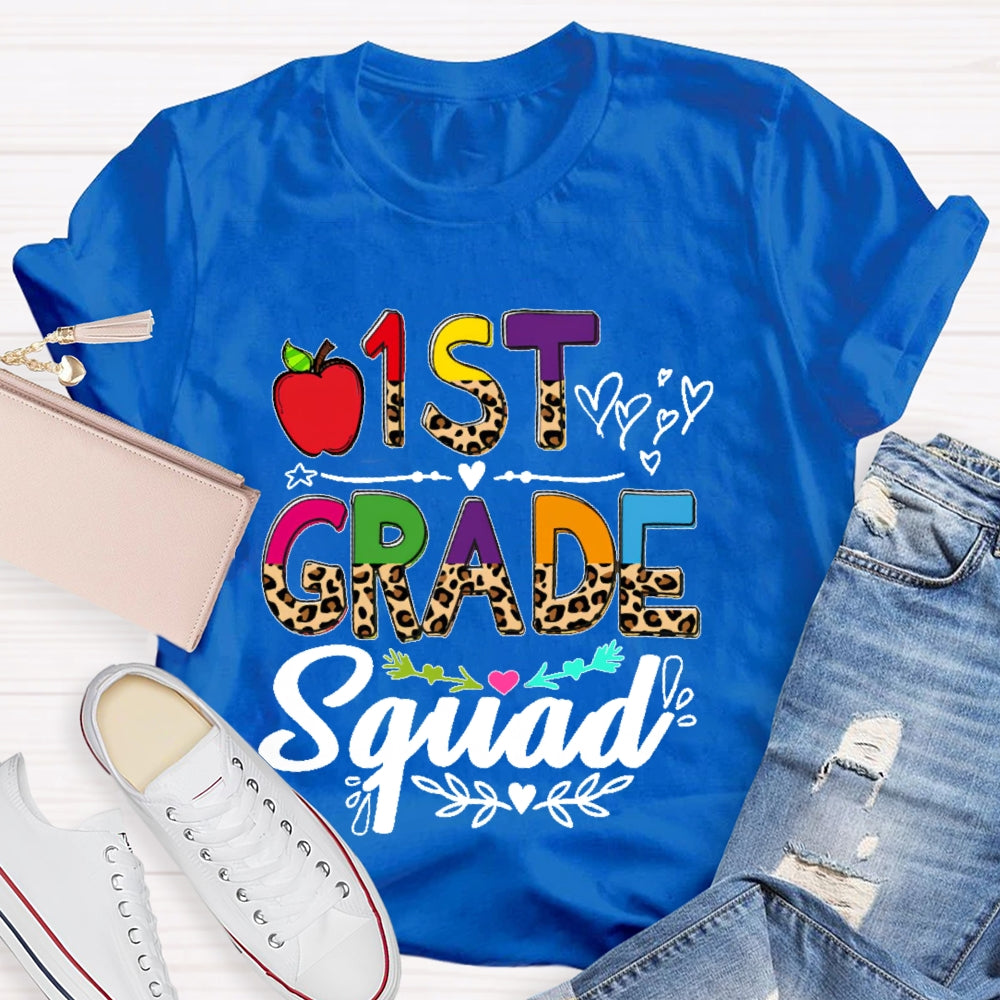 Personalized Grade 1st Grade Squad Back To School Team First Grade Funny T-shirt