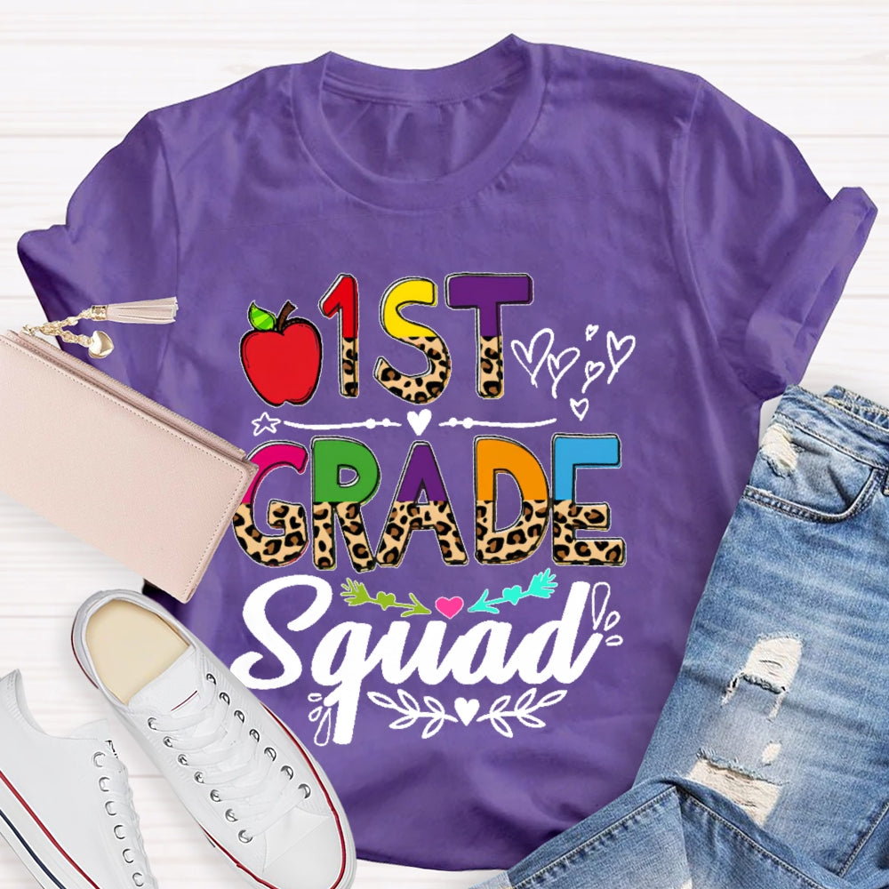 Personalized Grade 1st Grade Squad Back To School Team First Grade Funny T-shirt