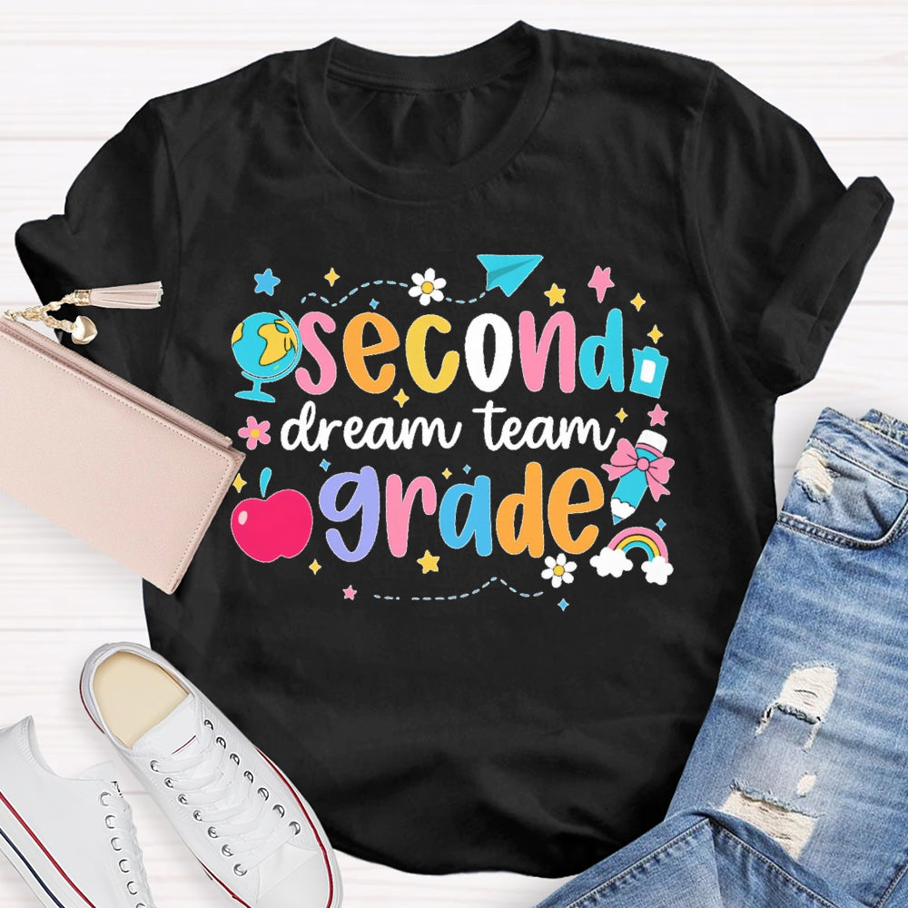 Personalized Grade 2nd Grade Dream Team Back To School Teacher T-shirt