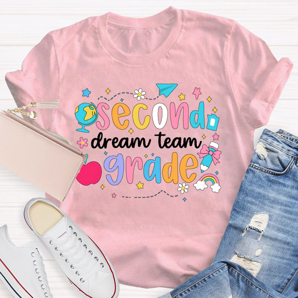 Personalized Grade 2nd Grade Dream Team Back To School Teacher T-shirt